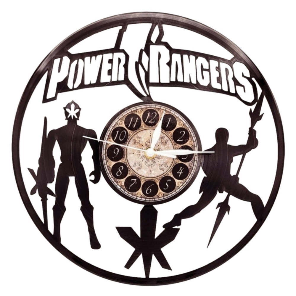 POWER RANGERS vinyl record clock